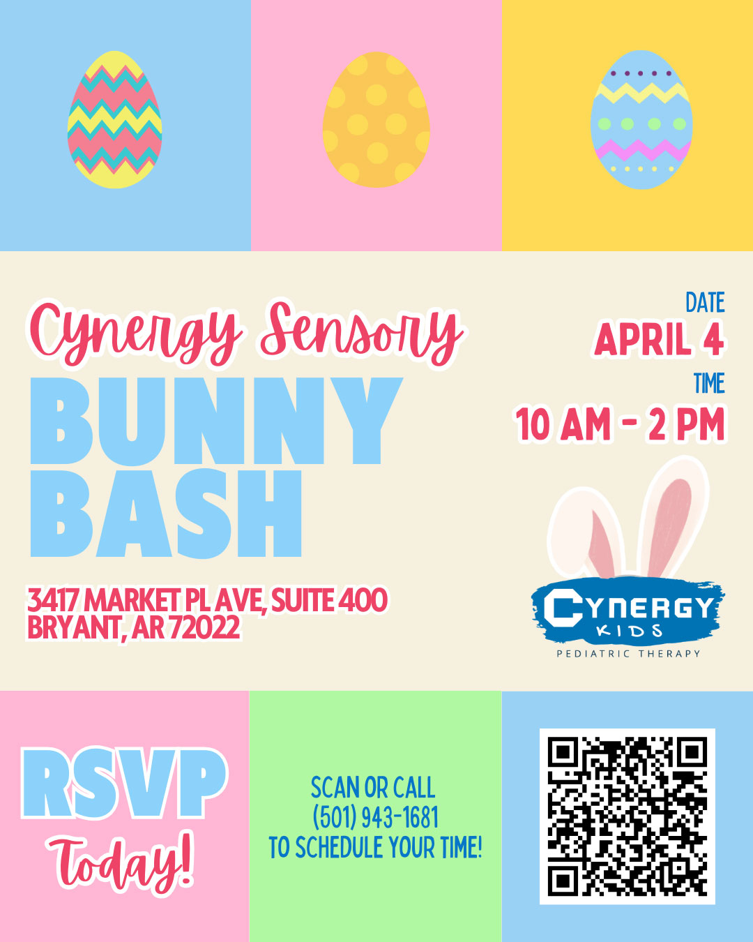 Poster for Cynergy Sensory Bunny Bash